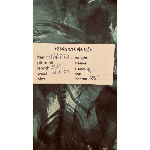 NWT Fabletics 7/8 Green, Black, Beige Powerhold Moisture-Wicking Leggings - Picture 5 of 12